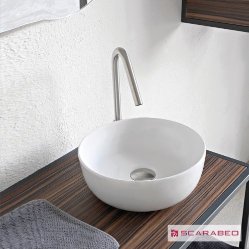 ΝΙΠΤΗΡΑΣ ΕΠΙΤΡΑΠΕΖΙΟΣ SCARABEO GLAM Color 1807 White matt Ø39 cm