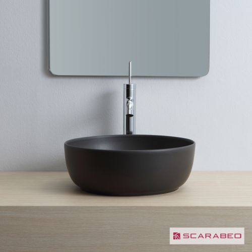 ΝΙΠΤΗΡΑΣ ΕΠΙΤΡΑΠΕΖΙΟΣ SCARABEO GLAM 1807 ARDESIA (BLACK MATT) Ø39 cm