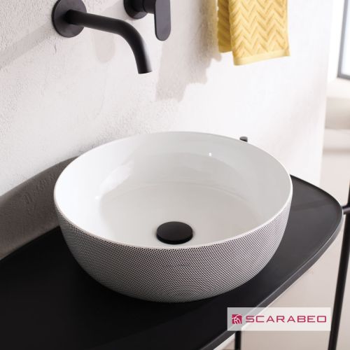 ΝΙΠΤΗΡΑΣ ΕΠΙΤΡΑΠΕΖΙΟΣ SCARABEO GLAM 1807 POIS BLACK Ø39 cm