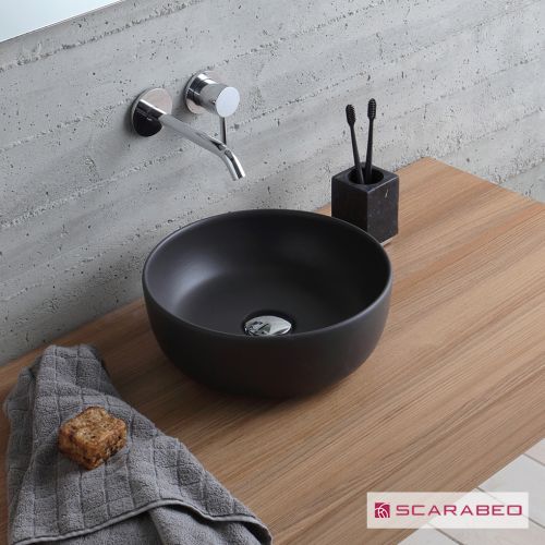 ΝΙΠΤΗΡΑΣ ΕΠΙΤΡΑΠΕΖΙΟΣ SCARABEO GLAM Color 1808 ARDESIA (Black matt) Φ33 cm