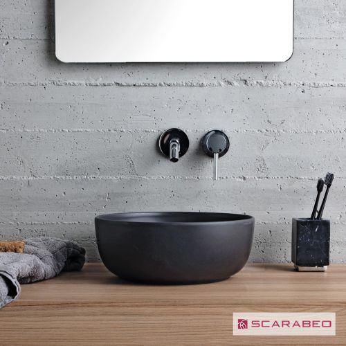 ΝΙΠΤΗΡΑΣ ΕΠΙΤΡΑΠΕΖΙΟΣ SCARABEO GLAM Color 1808 ARDESIA (Black matt) Φ33 cm