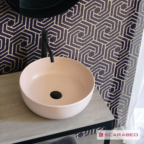 ΝΙΠΤΗΡΑΣ ΕΠΙΤΡΑΠΕΖΙΟΣ SCARABEO GLAM 1808 ANTIQUE PINK (ROSA) Ø 33 cm