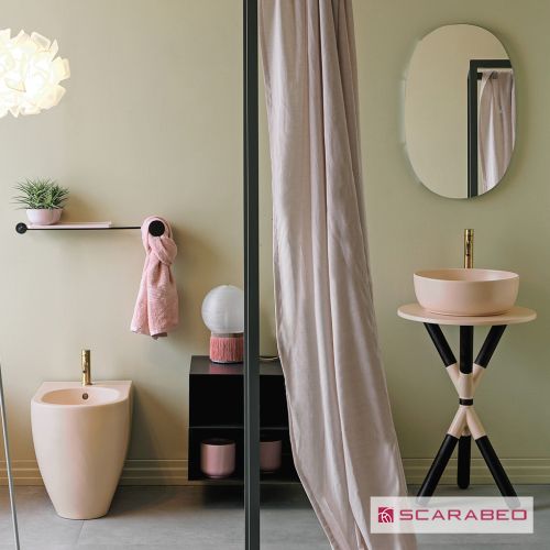 ΝΙΠΤΗΡΑΣ ΕΠΙΤΡΑΠΕΖΙΟΣ SCARABEO GLAM 1808 ANTIQUE PINK (ROSA) Ø 33 cm