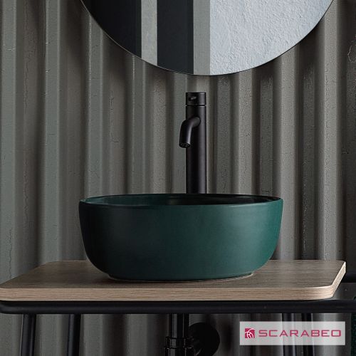 ΝΙΠΤΗΡΑΣ ΕΠΙΤΡΑΠΕΖΙΟΣ SCARABEO GLAM 1808 MUSK (VERDE) Ø 33 cm