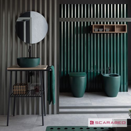 ΝΙΠΤΗΡΑΣ ΕΠΙΤΡΑΠΕΖΙΟΣ SCARABEO GLAM 1808 MUSK (VERDE) Ø 33 cm