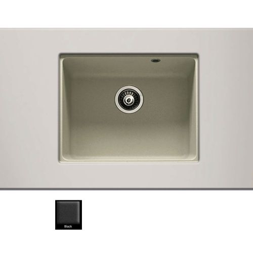 ΝΕΡΟΧΥΤΗΣ ΓΡΑΝΙΤΗ ΥΠΟΚΑΘΗΜΕΝΟΣ Carron Phoenix FIJI 5050U Black 55x46 cm