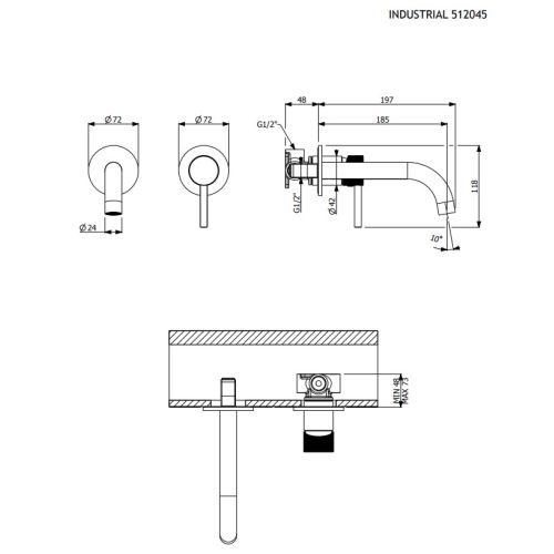 ΜΠΑΤΑΡΙΑ ΝΙΠΤΗΡΑ ΕΝΤΟΙΧΙΣΜΟΥ ΔΥΟ ΟΠΩΝ Armando Vicario INDUSTRIAL 512045-100 Chrome