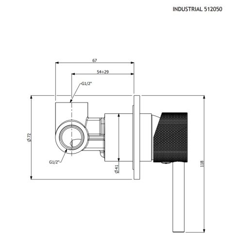 ΜΙΚΤΗΣ ΕΝΤΟΙΧΙΣΜΟΥ ΜΙΑΣ ΕΞΟΔΟΥ Armando Vicario INDUSTRIAL 512050-100 Chrome