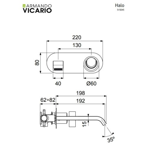ΜΠΑΤΑΡΙΑ ΝΙΠΤΗΡΑ ΕΝΤΟΙΧΙΣΜΟΥ ΔΥΟ ΟΠΩΝ Armando Vicario HALO 515045-400 Black Matt