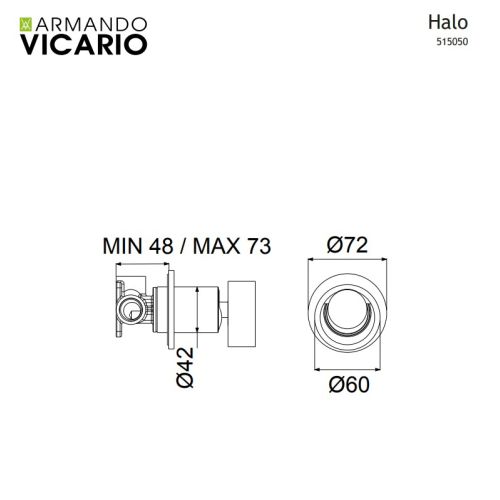 ΜΙΚΤΗΣ ΕΝΤΟΙΧΙΣΜΟΥ ΜΙΑΣ ΕΞΟΔΟΥ Armando Vicario HALO 515050-400 Black Matt