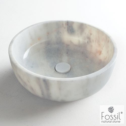 ΝΙΠΤΗΡΑΣ ΜΑΡΜΑΡΙΝΟΣ ΕΠΙΤΡΑΠΕΖΙΟΣ FOSSIL THALO Marble DR 33-300 Carrara Nuovo Ø 33 cm