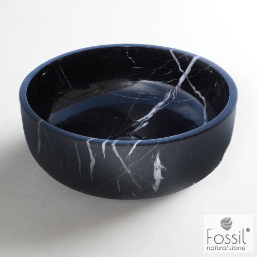ΝΙΠΤΗΡΑΣ ΜΑΡΜΑΡΙΝΟΣ ΕΠΙΤΡΑΠΕΖΙΟΣ FOSSIL THALO Marble DR 39-400 Marquina Nero Ø 39 cm