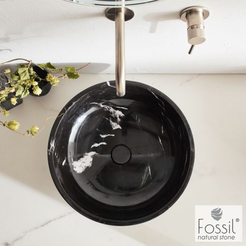 ΝΙΠΤΗΡΑΣ ΜΑΡΜΑΡΙΝΟΣ ΕΠΙΤΡΑΠΕΖΙΟΣ FOSSIL MOLO Marble DR 45-400 Marquina Nero Ø 45 cm