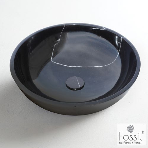 ΝΙΠΤΗΡΑΣ ΜΑΡΜΑΡΙΝΟΣ ΕΠΙΤΡΑΠΕΖΙΟΣ FOSSIL MOLO Marble DR 45-400 Marquina Nero Ø 45 cm