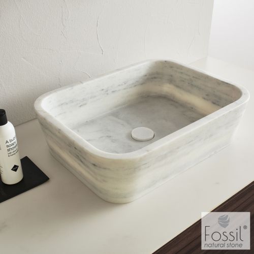 ΝΙΠΤΗΡΑΣ ΜΑΡΜΑΡΙΝΟΣ ΕΠΙΤΡΑΠΕΖΙΟΣ FOSSIL GAIA Marble DS 50-300 Carrara Nuovo 50 x 38 cm