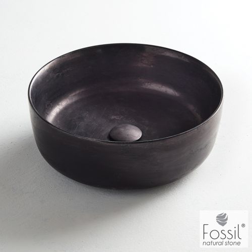 ΝΙΠΤΗΡΑΣ ΜΑΡΜΑΡΙΝΟΣ ΕΠΙΤΡΑΠΕΖΙΟΣ FOSSIL JETTI Marble MR 33-400 Black Ø 33 cm