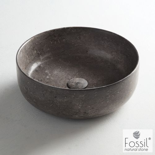 ΝΙΠΤΗΡΑΣ ΜΑΡΜΑΡΙΝΟΣ ΕΠΙΤΡΑΠΕΖΙΟΣ FOSSIL JETTI Marble MR 39-410 Grey Ø 39 cm