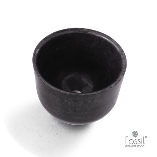 ΝΙΠΤΗΡΑΣ ΜΑΡΜΑΡΙΝΟΣ ΕΠΙΤΡΑΠΕΖΙΟΣ FOSSIL BUCKET Marble MR 42-400 Black Ø 42 cm h 35 cm