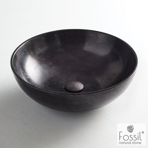 ΝΙΠΤΗΡΑΣ ΜΑΡΜΑΡΙΝΟΣ ΕΠΙΤΡΑΠΕΖΙΟΣ FOSSIL CIREO Marble MR 45-400 Black Ø 45 cm