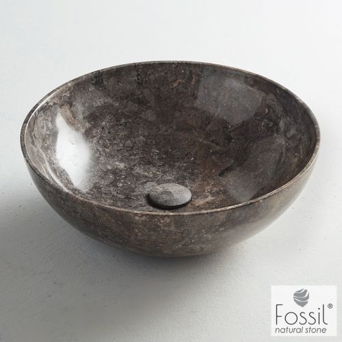 ΝΙΠΤΗΡΑΣ ΜΑΡΜΑΡΙΝΟΣ ΕΠΙΤΡΑΠΕΖΙΟΣ FOSSIL CIREO Marble MR 45-410 Grey Ø 45 cm