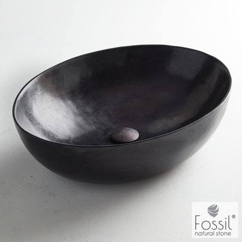 ΝΙΠΤΗΡΑΣ ΜΑΡΜΑΡΙΝΟΣ ΕΠΙΤΡΑΠΕΖΙΟΣ FOSSIL MALIN Marble MR 55-400 Black 55 x 41 cm