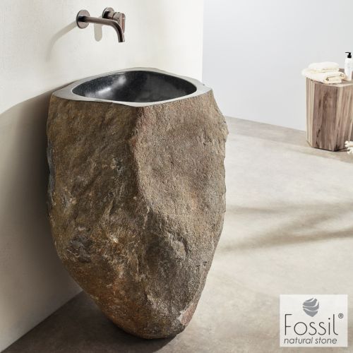 ΝΙΠΤΗΡΑΣ ΠΕΤΡΙΝΟΣ ΕΠΙΔΑΠΕΔΙΟΣ FOSSIL VERO Riverstone RP 90  Ø 40 - 75 cm h 85 - 90 cm