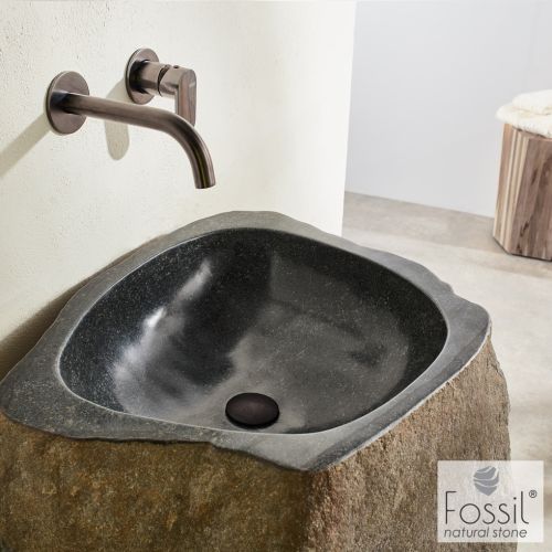 ΝΙΠΤΗΡΑΣ ΠΕΤΡΙΝΟΣ ΕΠΙΔΑΠΕΔΙΟΣ FOSSIL VERO Riverstone RP 90  Ø 40 - 75 cm h 85 - 90 cm