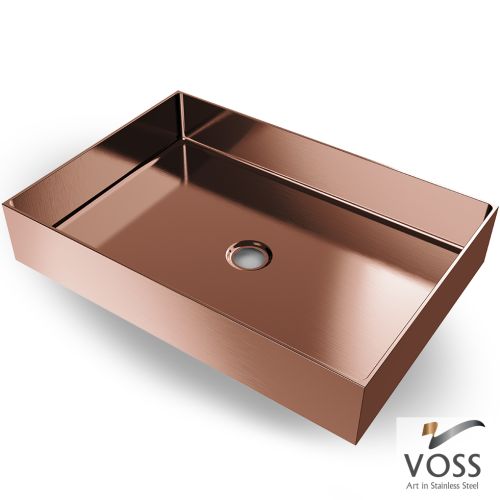 ΝΙΠΤΗΡΑΣ ΕΠΙΤΡΑΠΕΖΙΟΣ INOX 304 VOSS ALDO Rose Gold Brushed PVD 55x38 cm