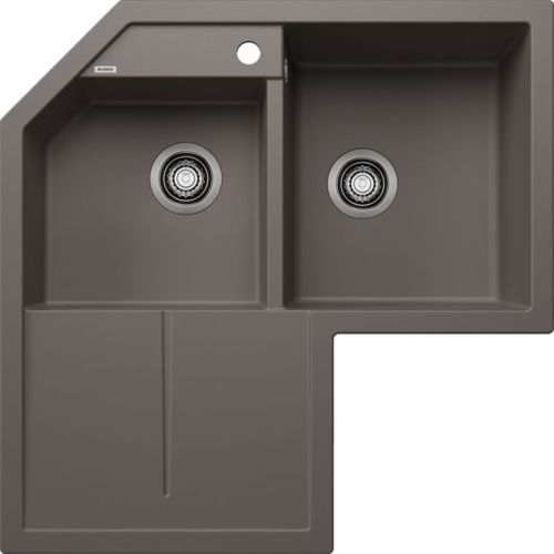 ΝΕΡΟΧΥΤΗΣ ΓΡΑΝΙΤΗ ΓΩΝΙΑΚΟΣ ΕΝΘΕΤΟΣ BLANCO METRA 9E Volcano Grey 83x83x50 cm