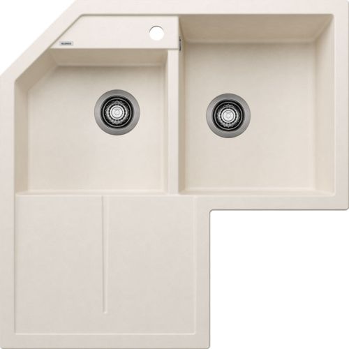 ΝΕΡΟΧΥΤΗΣ ΓΡΑΝΙΤΗ ΓΩΝΙΑΚΟΣ ΕΝΘΕΤΟΣ BLANCO METRA 9E Soft White 83x83x50 cm