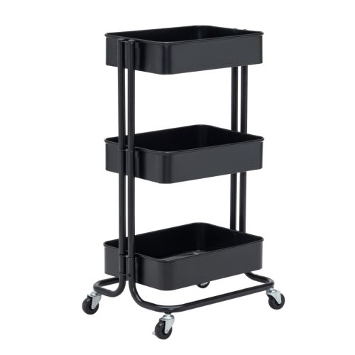 ΒΟΗΘΗΤΙΚΟ ΕΠΙΠΛΟ MARTIN CART Trolley M515.01 Μαύρο 43x35x79 cm