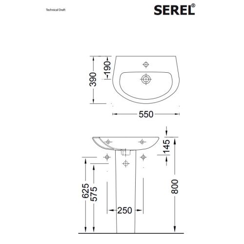 ΝΙΠΤΗΡΑΣ ΚΡΕΜΑΣΤΟΣ ΜΕ ΚΟΛΩΝΑ SEREL FRIENDLY 6701  55x39 cm