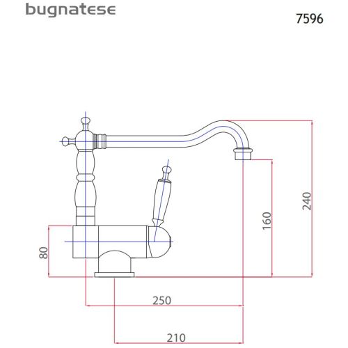 ΜΠΑΤΑΡΙΑ ΚΟΥΖΙΝΑΣ ΣΠΑΣΤΗ ΠΑΡΑΘΥΡΟΥ BUGNATESE OXFORD 7596 ΧΡΩΜΙΟ