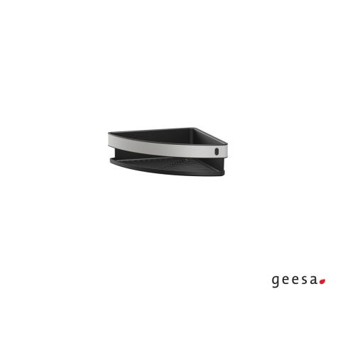 ΜΠΟΥΚΑΛΟΘΗΚΗ - ΣΠΟΓΓΟΘΗΚΗ ΤΟΙΧΟΥ  ΓΩΝΙΑΚΗ GEESA COOPER 800235 BY TIGER Inox / Black Mat