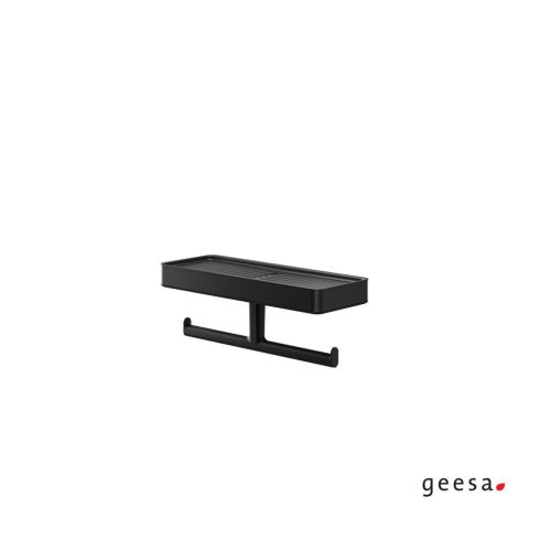 ΧΑΡΤΟΘΗΚΗ ΤΟΙΧΟΥ ΔΙΠΛΗ ΜΕ ΕΤΑΖΕΡΑ GEESA Cooper 800240 Black Mat