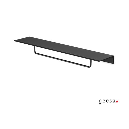 ΕΤΑΖΕΡΑ ΤΟΙΧΟΥ 60cm ΜΕ ΠΕΤΣΕΤΟΚΡΕΜΑΣΤΡΑ 40cm GEESA LEEV 8207/60 Black Matt