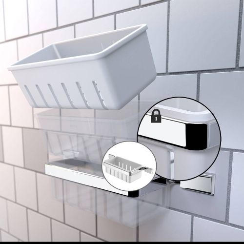 ΕΠΙΤΟΙΧΗ ΣΠΟΓΓΟΘΗΚΗ - ΜΠΟΥΚΑΛΟΘΗΚΗ GEESA Aim 8414 White Matt / Chrome