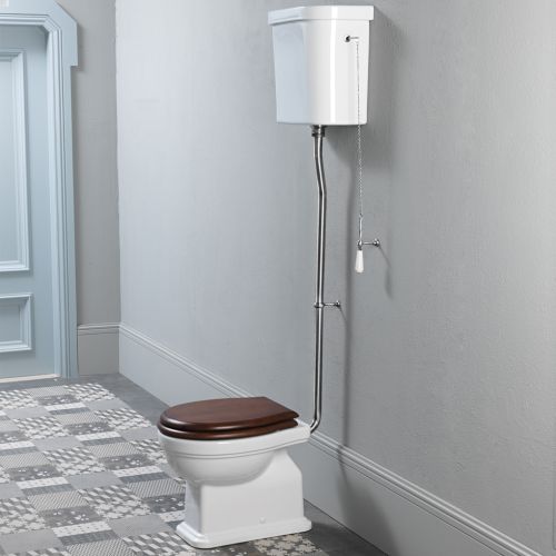 ΛΕΚΑΝΗ WC ΥΨΗΛΗΣ ΠΙΕΣΗΣ ΠΙΣΩΣΤΟΜΙΑ ΜΕ ΚΑΛΥΜΜΑ ΛΕΥΚΟ ΚΑΙ ΚΑΖΑΝΑΚΙ GSI CLASSIC HIGH LEVEL 871100HW White Glossy 62-68x37 cm