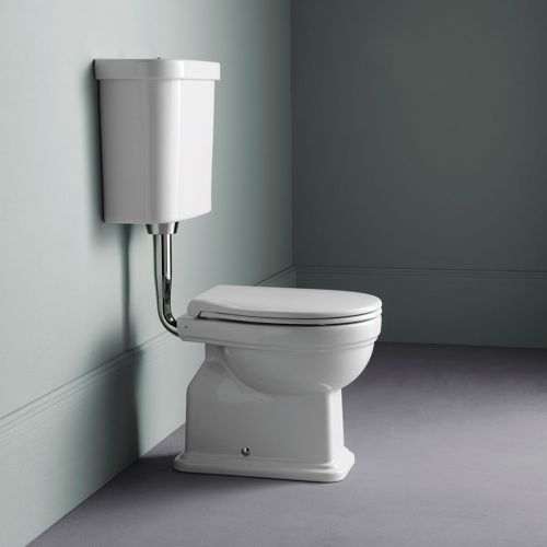 ΛΕΚΑΝΗ WC ΥΨΗΛΗΣ ΠΙΕΣΗΣ ΚΑΤΩΣΤΟΜΙΑ ΜΕ ΚΑΛΥΜΜΑ ΛΕΥΚΟ ΚΑΙ ΚΑΖΑΝΑΚΙ GSI CLASSIC MEDIUM LEVEL 871000MC White Glossy 73x37 cm