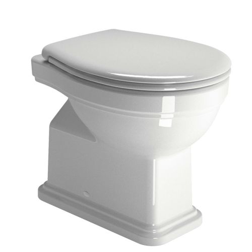 ΛΕΚΑΝΗ WC ΥΨΗΛΗΣ ΠΙΕΣΗΣ ΚΑΤΩΣΤΟΜΙΑ ΜΕ ΚΑΛΥΜΜΑ ΛΕΥΚΟ GSI CLASSIC 871000C White Glossy 54x37 cm