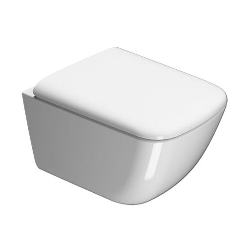 ΛΕΚΑΝΗ WC ΚΡΕΜΑΣΤΗ ΜΕ ΚΑΛΥΜΜΑ GSI SAND Swirl® 901600C White Glossy 50x37 cm