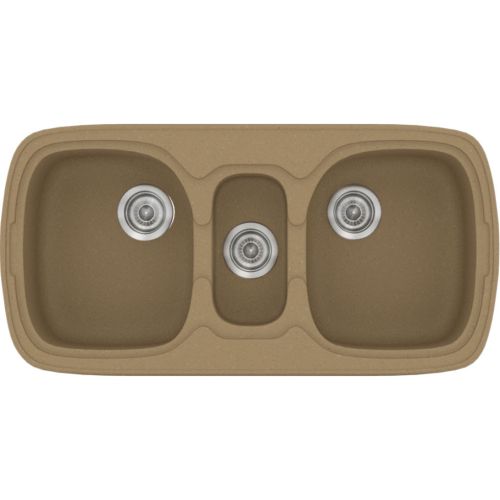 ΝΕΡΟΧΥΤΗΣ ΕΝΘΕΤΟΣ ΣΥΝΘΕΤΙΚΟΣ ΓΡΑΝΙΤΗ SANITEC Natura 303 Metallic Coffee (97x51 cm)