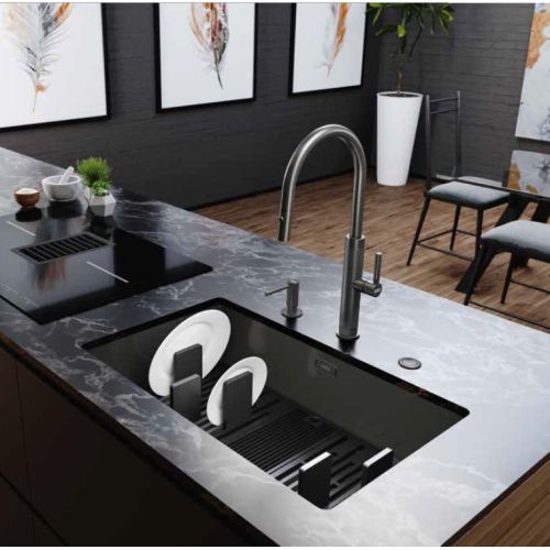 ΝΕΡΟΧΥΤΗΣ ΥΠΟΚΑΘΗΜΕΝΟΣ FRANKE MYTHOS Masterpiece BXM  210/110-50 Anthracite PVD 54 x 45 cm R13