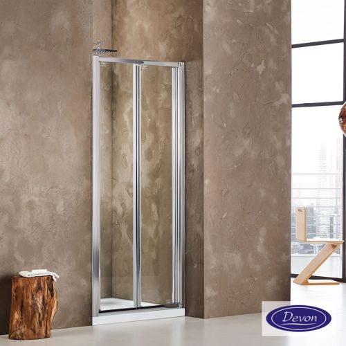 ΚΑΜΠΙΝΑ ΠΟΡΤΑ ΝΤΟΥΖΙΕΡΑΣ Devon Primus Plus BI-FOLD BI 90 T & 2 x N86/185-100 ΠΡΟΦΙΛ ΠΡΟΕΚΤΑΣΗΣ 92,5-95,5 x h 185 cm