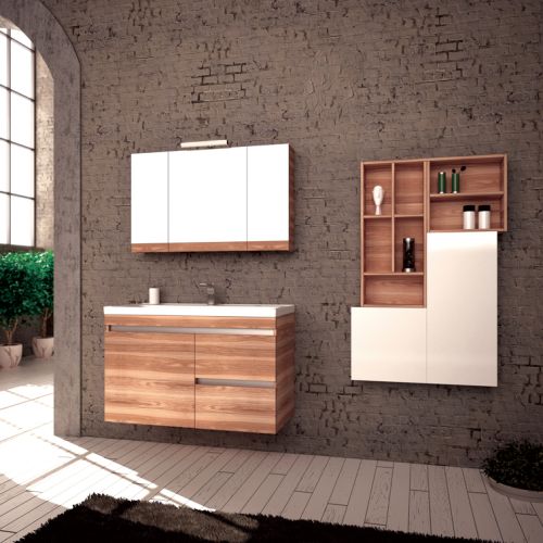 ΕΠΙΠΛΟ ΜΠΑΝΙΟΥ ΜΕ ΚΑΘΡΕΠΤΗ ΝΤΟΥΛΑΠΙ  SAVVOPOULOS BLEND I  MDF Μελαμίνη 8777 Possitano  100 cm