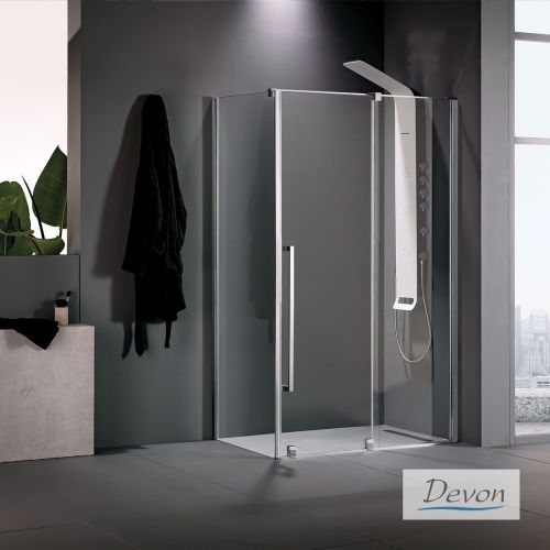 ΚΑΜΠΙΝΑ ΠΟΡΤΑ ΝΤΟΥΖΙΕΡΑΣ Devon Breeze Slider BSL 150 C Χρώμιο 147-151 x h 200 cm