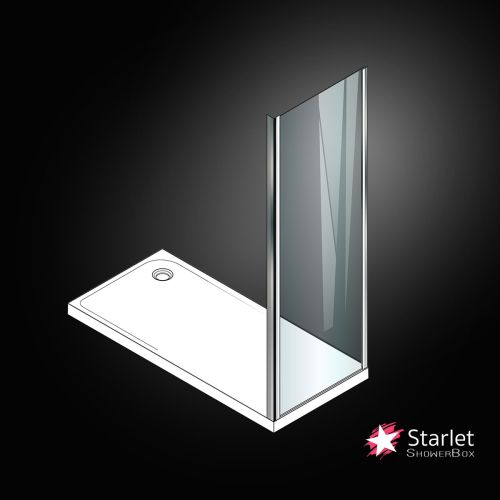 ΣΤΑΘΕΡΟ ΠΛΑΪΝΟ ΚΑΜΠΙΝΑΣ ΝΤΟΥΖΙΕΡΑΣ Starlet SIDE PANEL SPS 80 T + 1 x S3/180-100 ΠΡΟΦΙΛ ΠΡΟΕΚΤΑΣΗΣ Clear