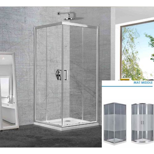 ΚΑΜΠΙΝΑ ΝΤΟΥΖΙΕΡΑΣ ΤΕΤΡΑΓΩΝΗ Aquarelle Clever 10 80C Mat Middle 80x80x190 cm
