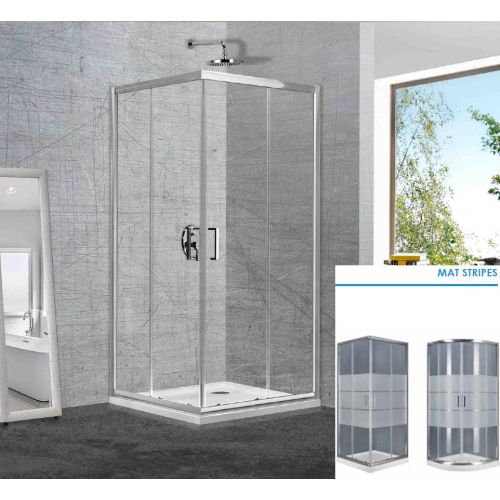 ΚΑΜΠΙΝΑ ΝΤΟΥΖΙΕΡΑΣ ΤΕΤΡΑΓΩΝΗ Aquarelle Clever 10 70C Mat Stripes 70x70x190 cm