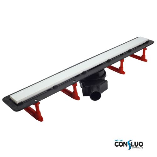ΣΥΣΤΗΜΑ ΑΠΟΧΕΤΕΥΣΗΣ KARAG PRESTAN CONFLUO FRAMELESS LINE 300 WHITE GLASS 30cm